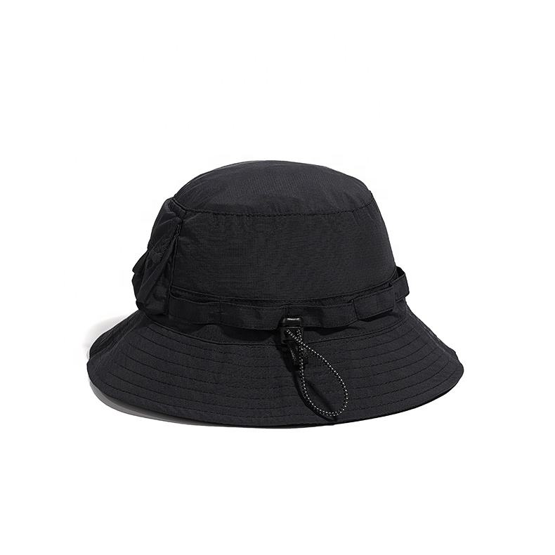 OEM ODM Custom Logo UV Sun Protection Adjustable Boonie Bucket Hat Plain Blank Casual Fishing Hat for Outdoor Traveling Golf Beach Activities