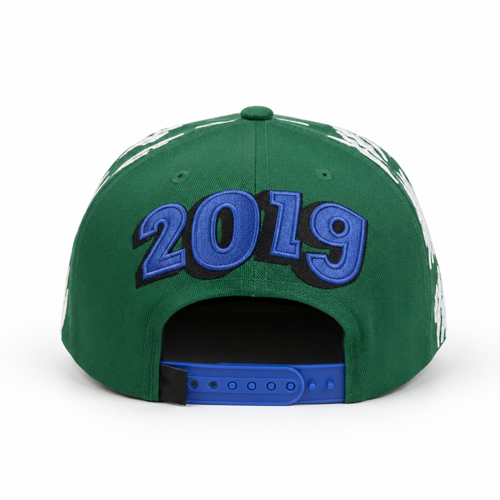 OEM Manufacturer Red Green 6 Panel Snapback Hats Custom Woven Patch for Youth Street Apparel