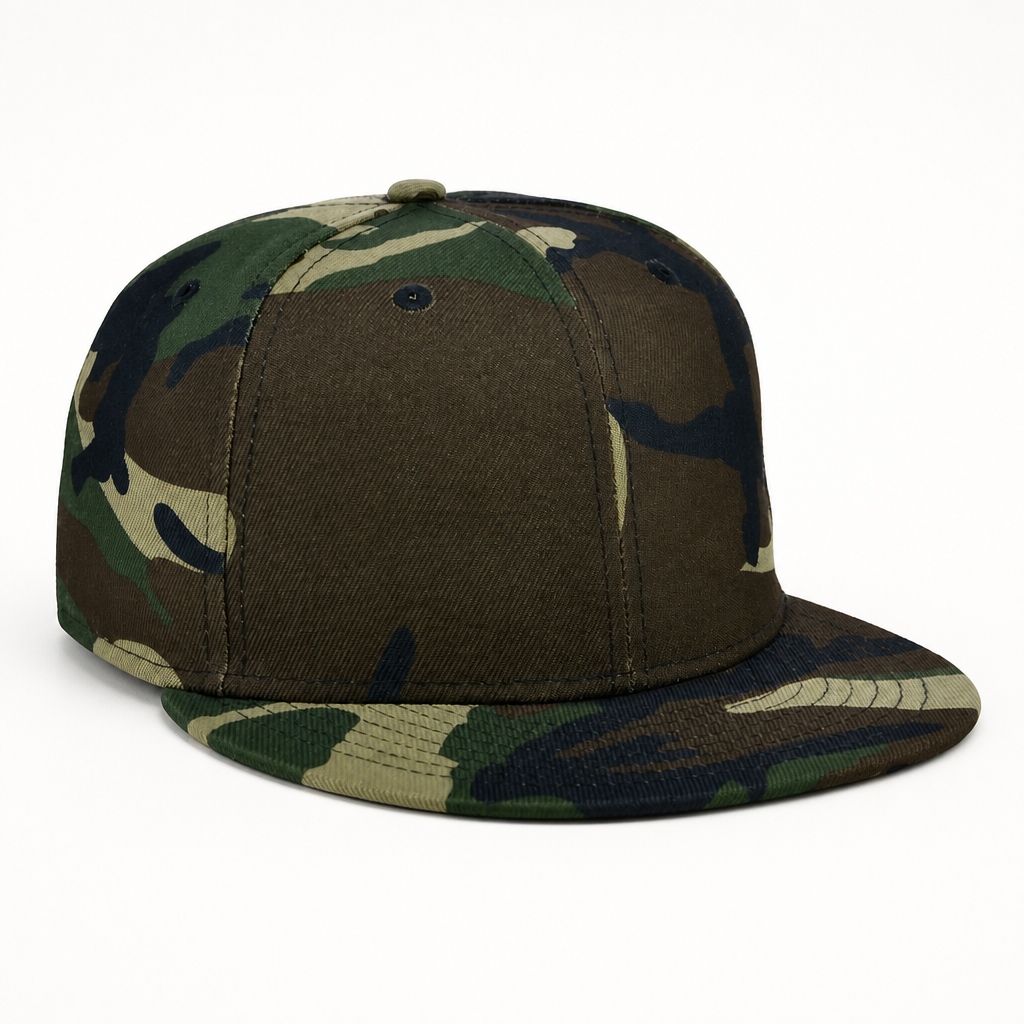 Factory Price Blank Camouflage Structured 6 Panel Snapback Hats for Brand Custom Printing