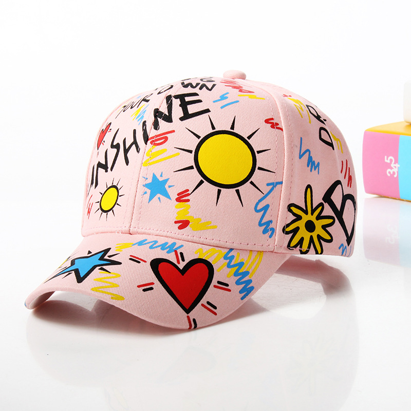 Factory ODM Colorful Graffiti Print Cotton Dad Hats Unisex for Street Travel Sun Protection