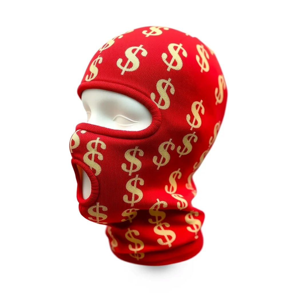 Custom Logo 1 Hole Balaclava with Full Print Jacquard Design High Quality Acrylic Unisex Winter Ski Mask Hip Hop Style Low MOQ OEM