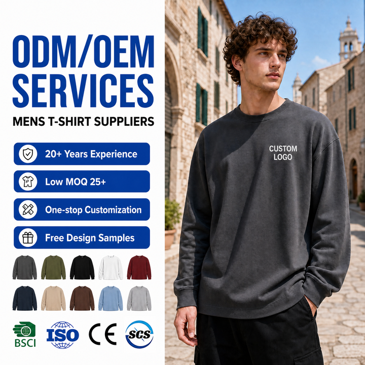 Wholesale Custom Men's T-Shirts & Hoodies | Low MOQ 25+ OEM ODM Apparel Supplier | One-Stop Professional Clothing Customization