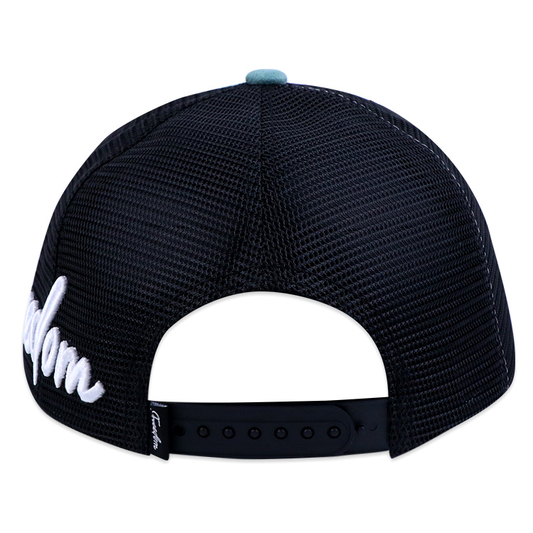 Factory Wholesale 5 Panel Blue Embroidery Patch Custom Cotton Suede Trucker Caps Animal Mesh Hats