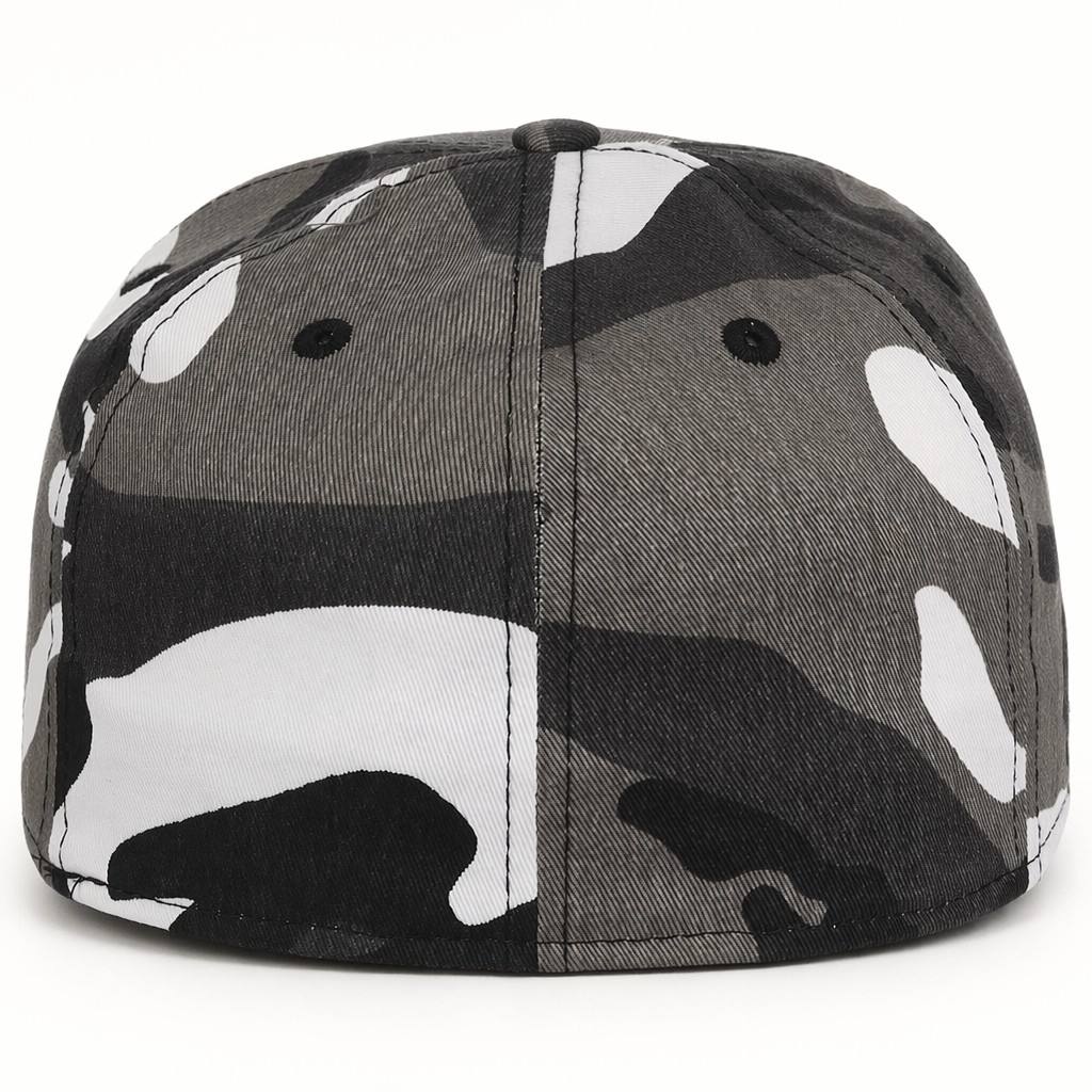 Manufacturer Blank Grey Camo Closed Back Snapback Cap for Hunting Outdoor Activities