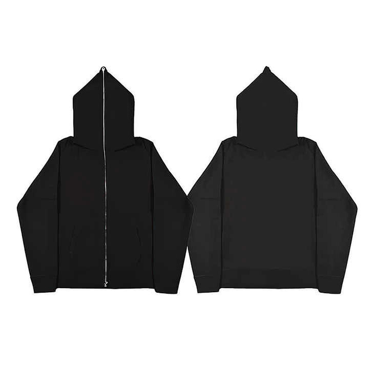 High Quality 100% Cotton Embroidery Full Zip Up Hoodie Full Face Hoodie With LOGO For Men