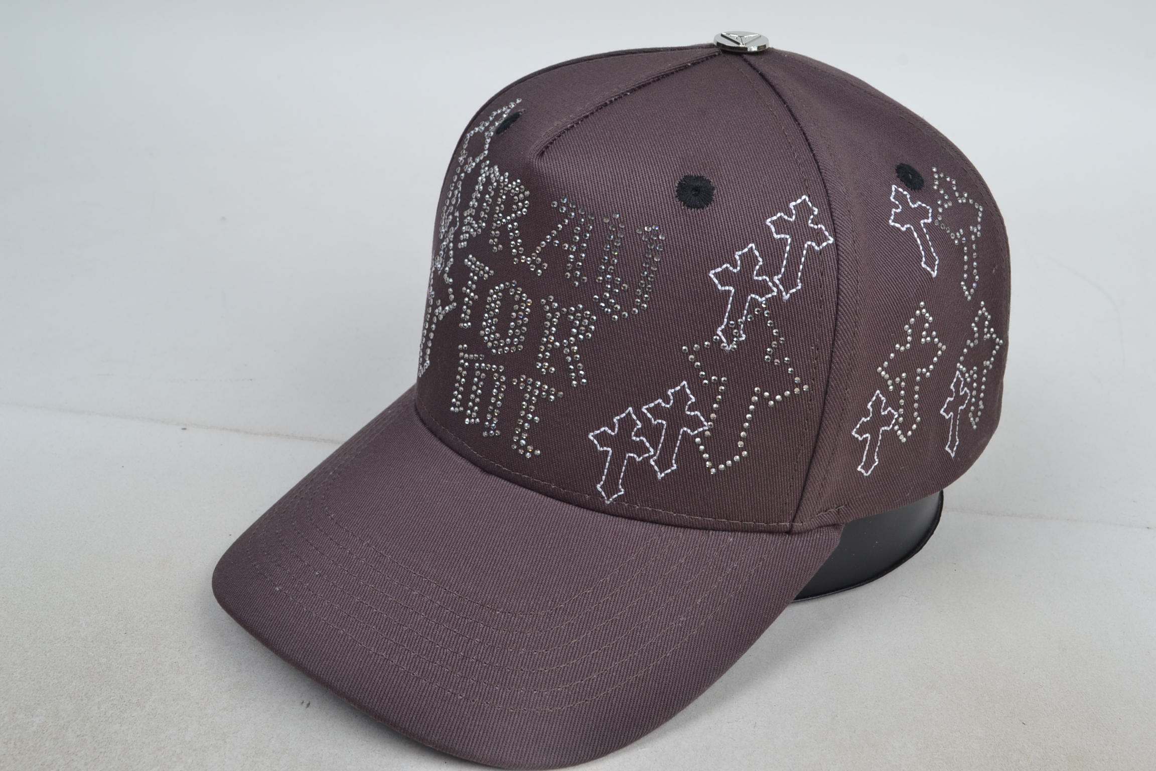 Wholesale Rhinestone Cross Embroidered Baseball Cap for Women Men Casual Street Fashion Daily Wear