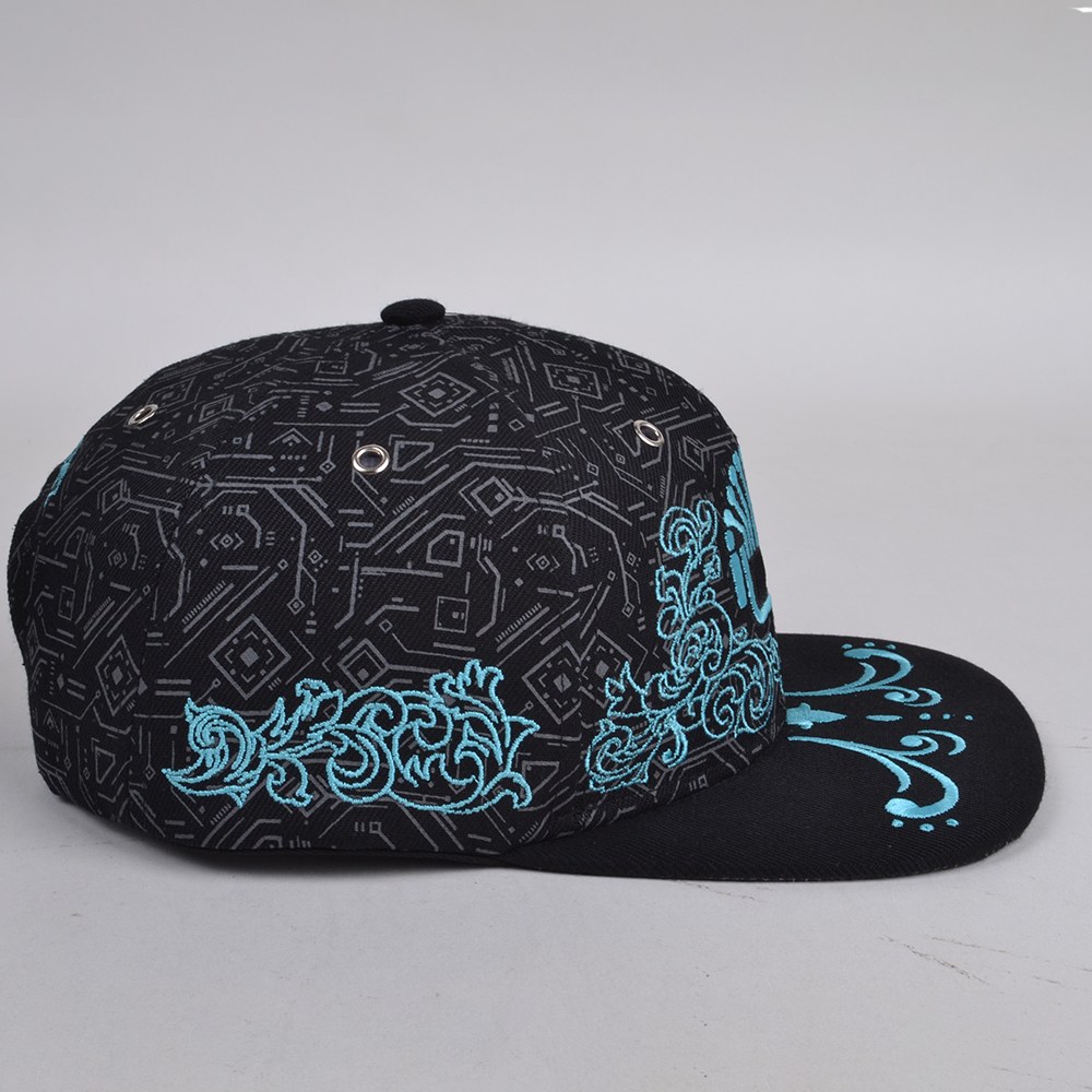Wholesale 6-Panel Custom Embroidered Cap | Men’s Classic A-Frame Flat Bill Snapback Hat