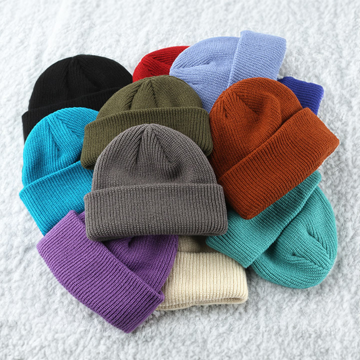 Oem Logo luxury cuffed knitted beanies gorros hat men's blank Warm Hat Skull Knitted Sports Beanie