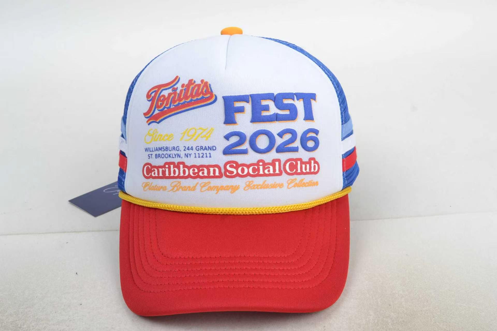 Factory Direct Supplier red white blue color matching back mesh 3D foam print trucker caps universal men women trucker hats for carnival party travel holiday