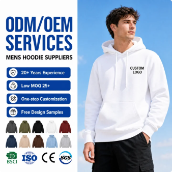 Wholesale Custom Men's T-Shirts & Hoodies | Low MOQ 25+ OEM ODM Apparel Supplier | One-Stop Professional Clothing Customization