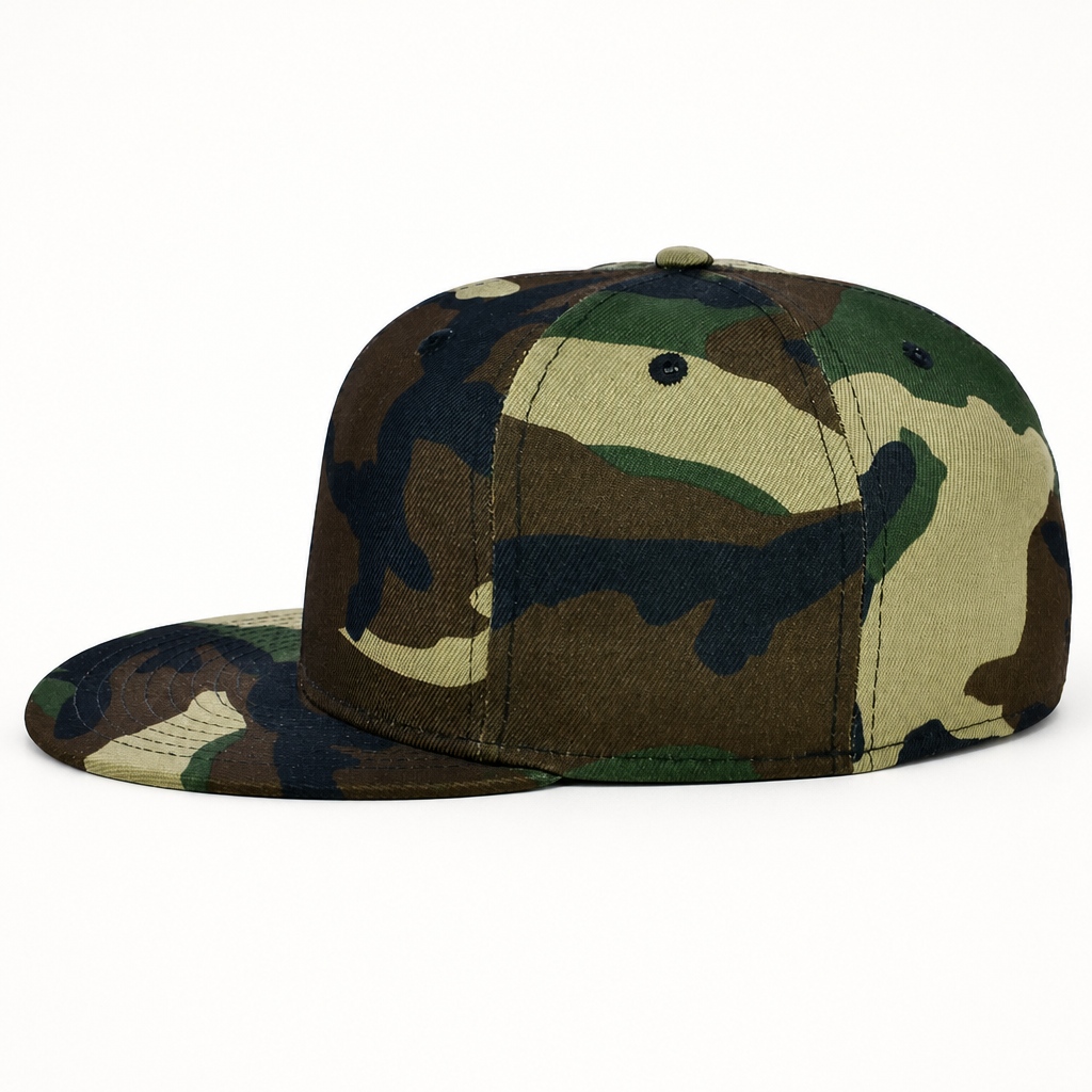 Factory Price Blank Camouflage Structured 6 Panel Snapback Hats for Brand Custom Printing