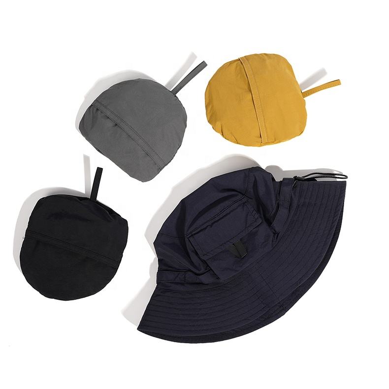 OEM ODM Custom Logo UV Sun Protection Adjustable Boonie Bucket Hat Plain Blank Casual Fishing Hat for Outdoor Traveling Golf Beach Activities