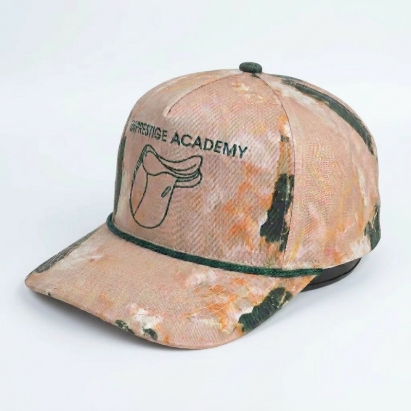 Factory ODM Tie Dye Cotton Equestrian Rope Hats Unisex for Ranch Riding Sun Protection