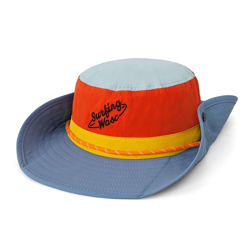 OEM ODM Custom Color Matching Quick Drying Sun Hat Waterproof Wide Brim UV Protection Fisherman Bucket Hat for Outdoor Sports Daily Casual