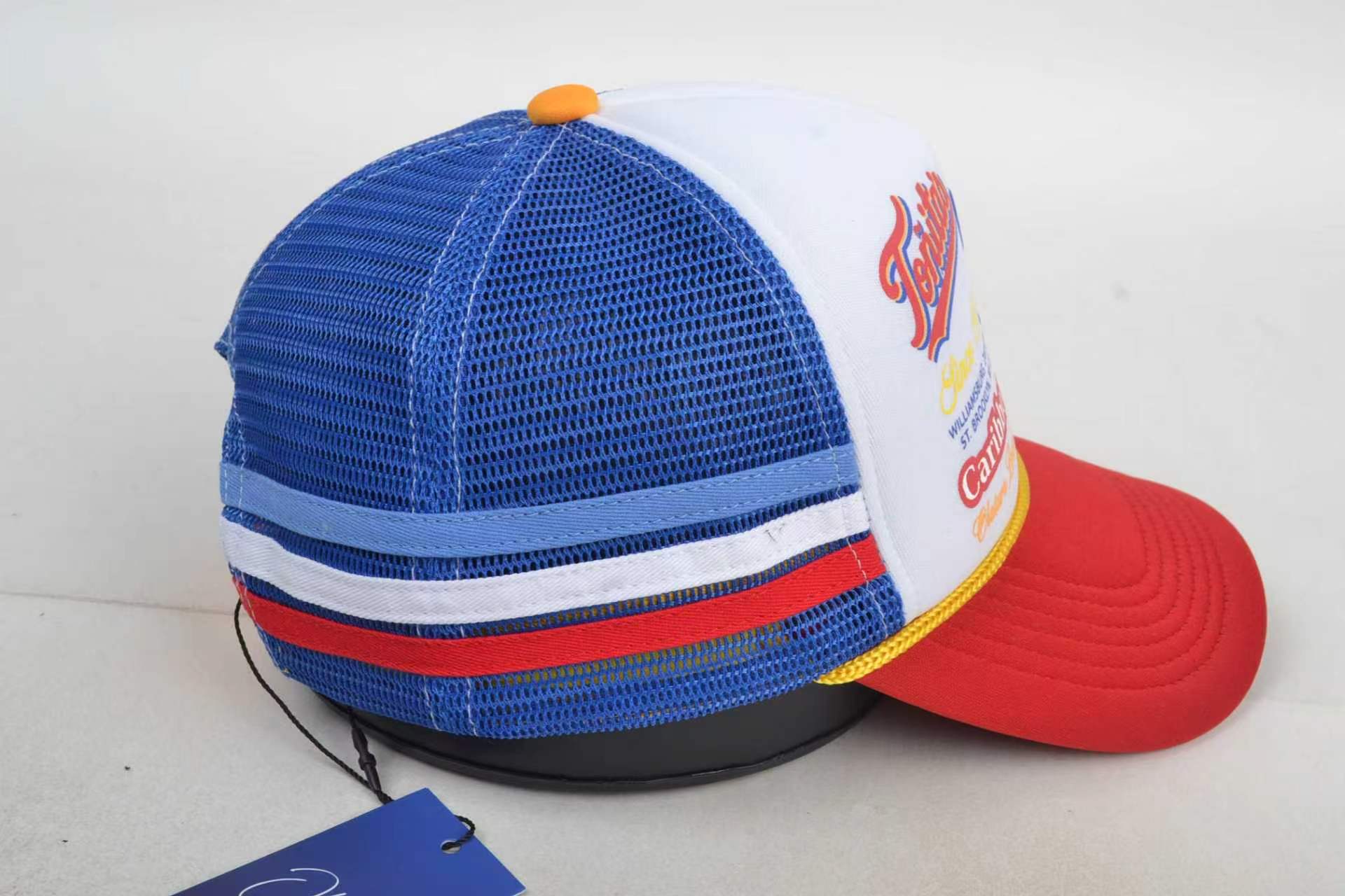 Factory Direct Supplier red white blue color matching back mesh 3D foam print trucker caps universal men women trucker hats for carnival party travel holiday