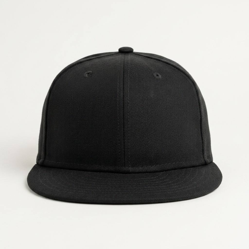 Manufacturer Wholesale Blank Plain Twill 6 Panel Flat Brim Fitted Snapback Hats Dark Grey Closed Back Unisex A Frame Baseball Caps