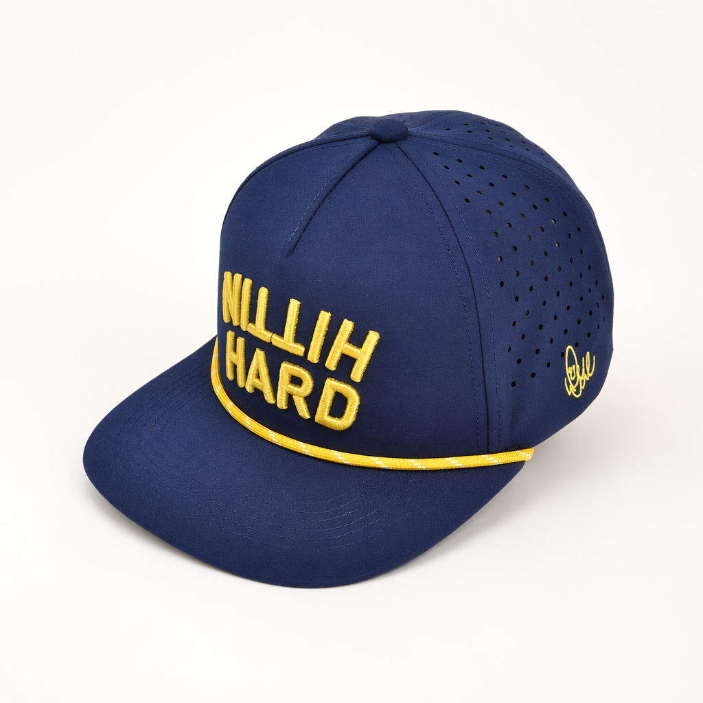 ODM Bulk Laser Ventilated Navy Quick Dry Snapback Caps Custom Front Embroidery for Fan Sports Merchandise