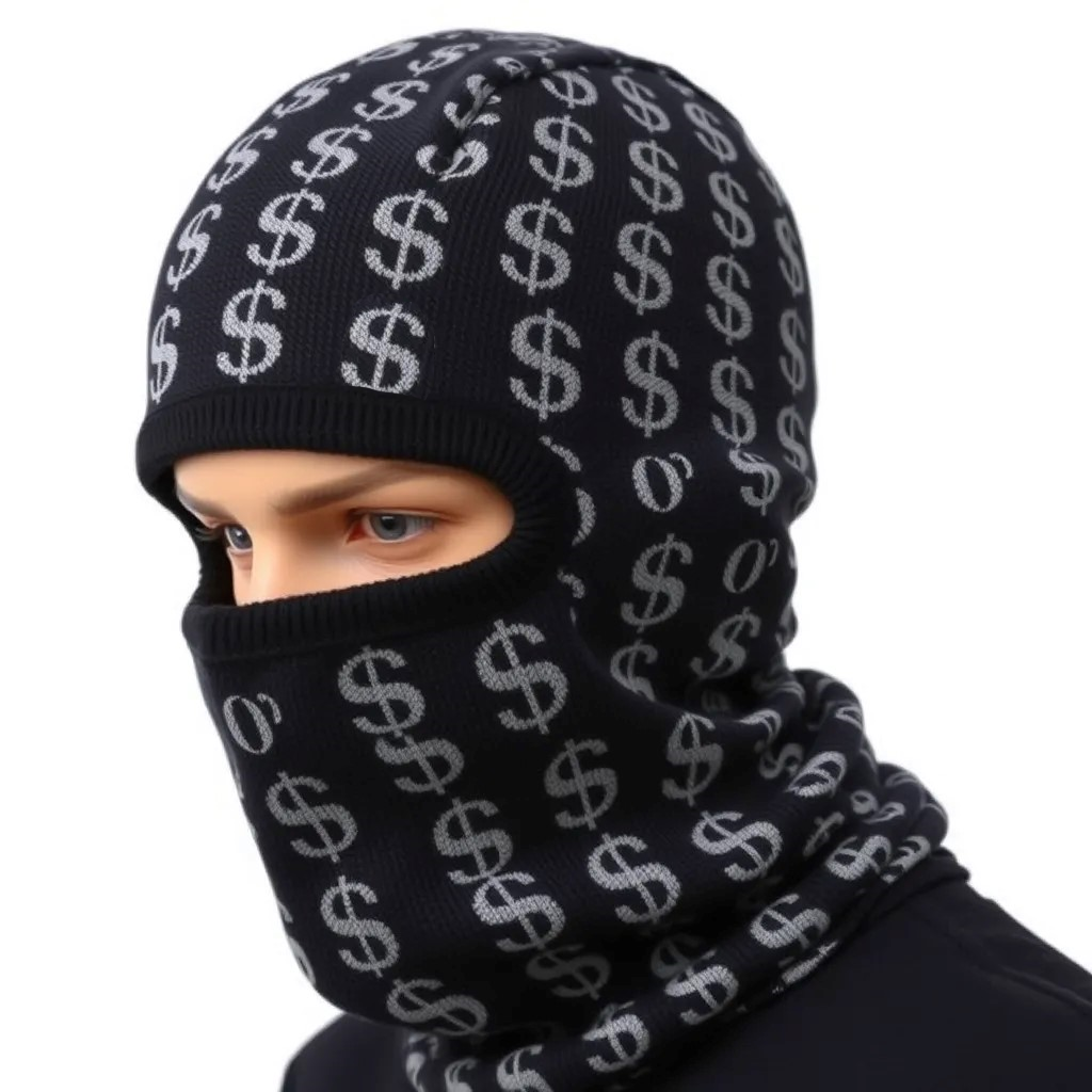 Custom Logo 1 Hole Balaclava with Full Print Jacquard Design High Quality Acrylic Unisex Winter Ski Mask Hip Hop Style Low MOQ OEM