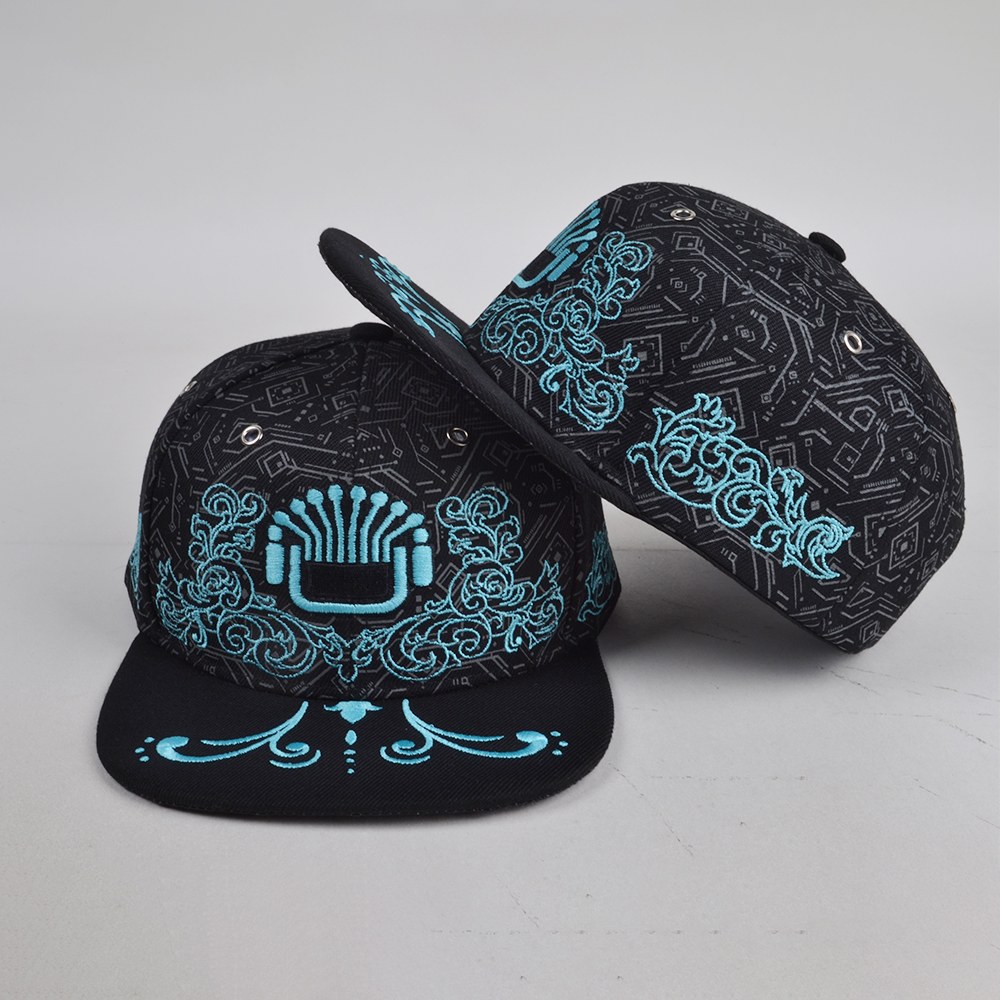 Wholesale 6-Panel Custom Embroidered Cap | Men’s Classic A-Frame Flat Bill Snapback Hat
