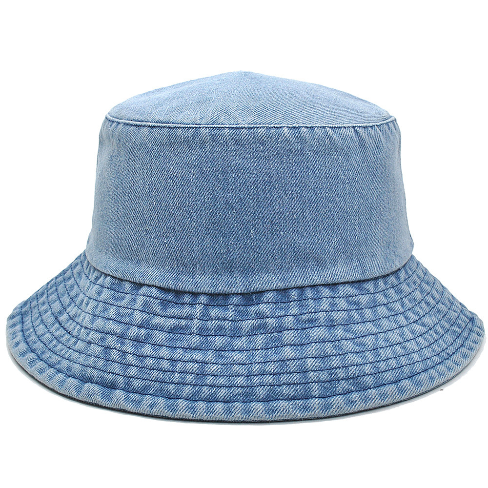 Wholesale Washed Denim Multi‑Color Bucket Hats Fisherman Sun Hats, Unisex Vintage Custom Logo Hats