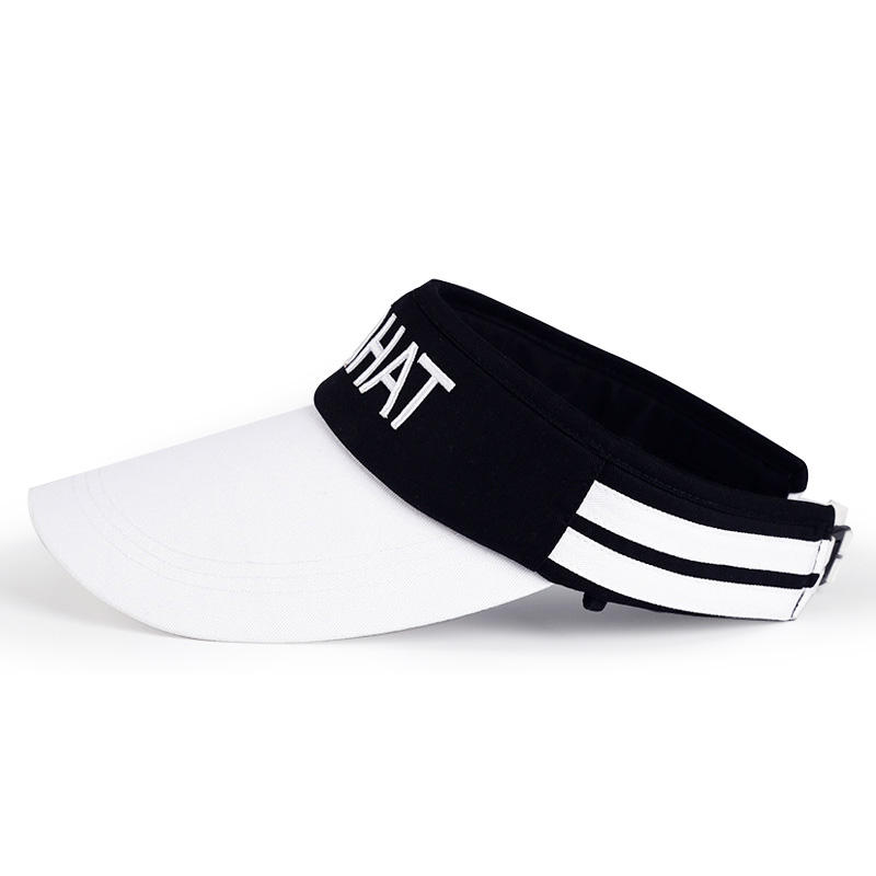 Custom Embroidery Cotton Sun Visor | Empty Top Golf Cap Wholesale for Sports & Events