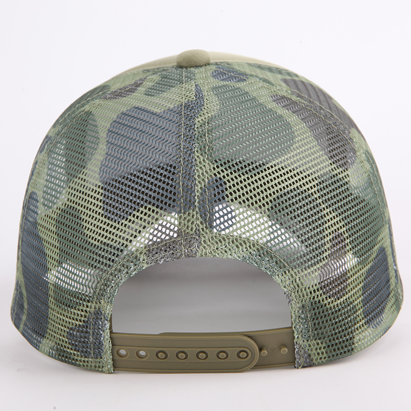 Factory Wholesale Custom High Quality 5 Panel Personalized Hat Digital Print Camo Trucker Cap