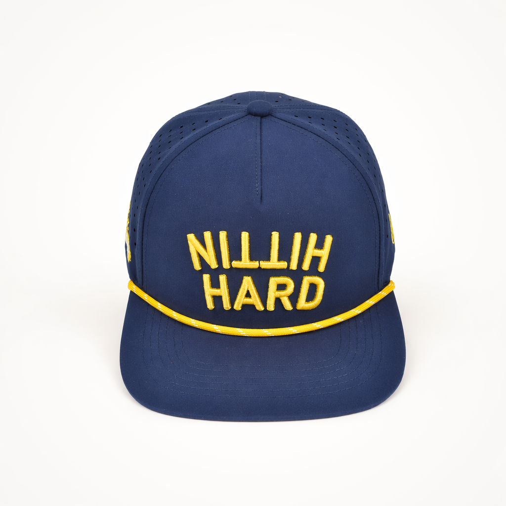 ODM Bulk Laser Ventilated Navy Quick Dry Snapback Caps Custom Front Embroidery for Fan Sports Merchandise