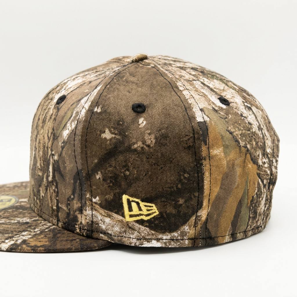 Manufacturer Wholesale Hunting Camo Twill 6 Panel Flat Brim Fitted Snapback Hats Closed Back Custom Hockey Team Embroidery Unisex A Frame Caps