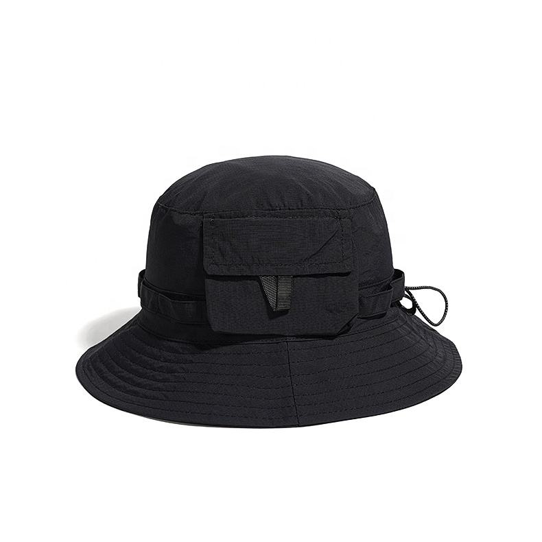 OEM ODM Custom Logo UV Sun Protection Adjustable Boonie Bucket Hat Plain Blank Casual Fishing Hat for Outdoor Traveling Golf Beach Activities