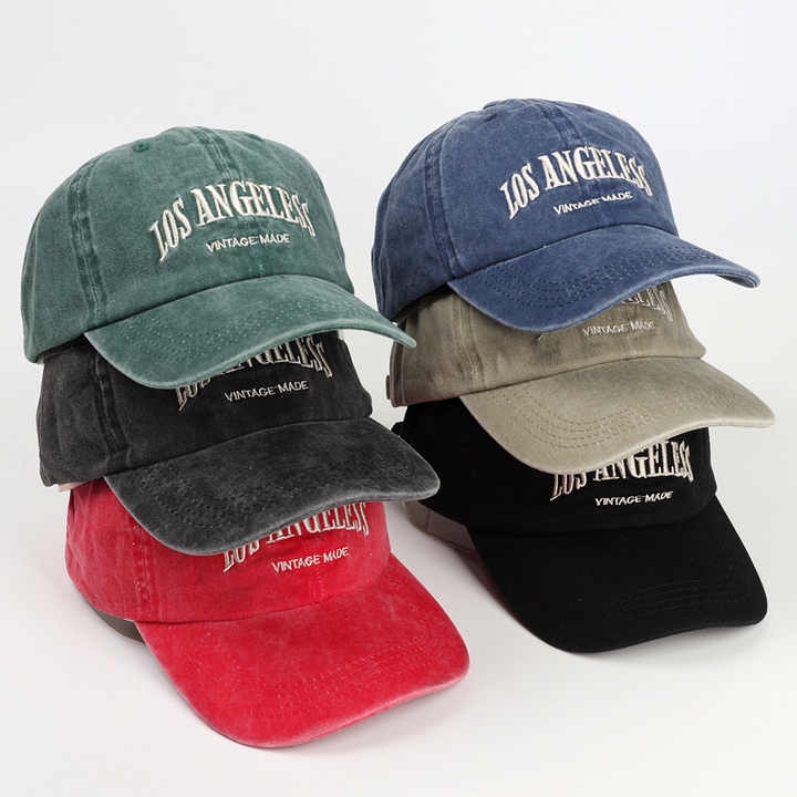 Wholesale custom Men and Women Washed unstructured Custom Logo Sport dad hat denim baseball cap