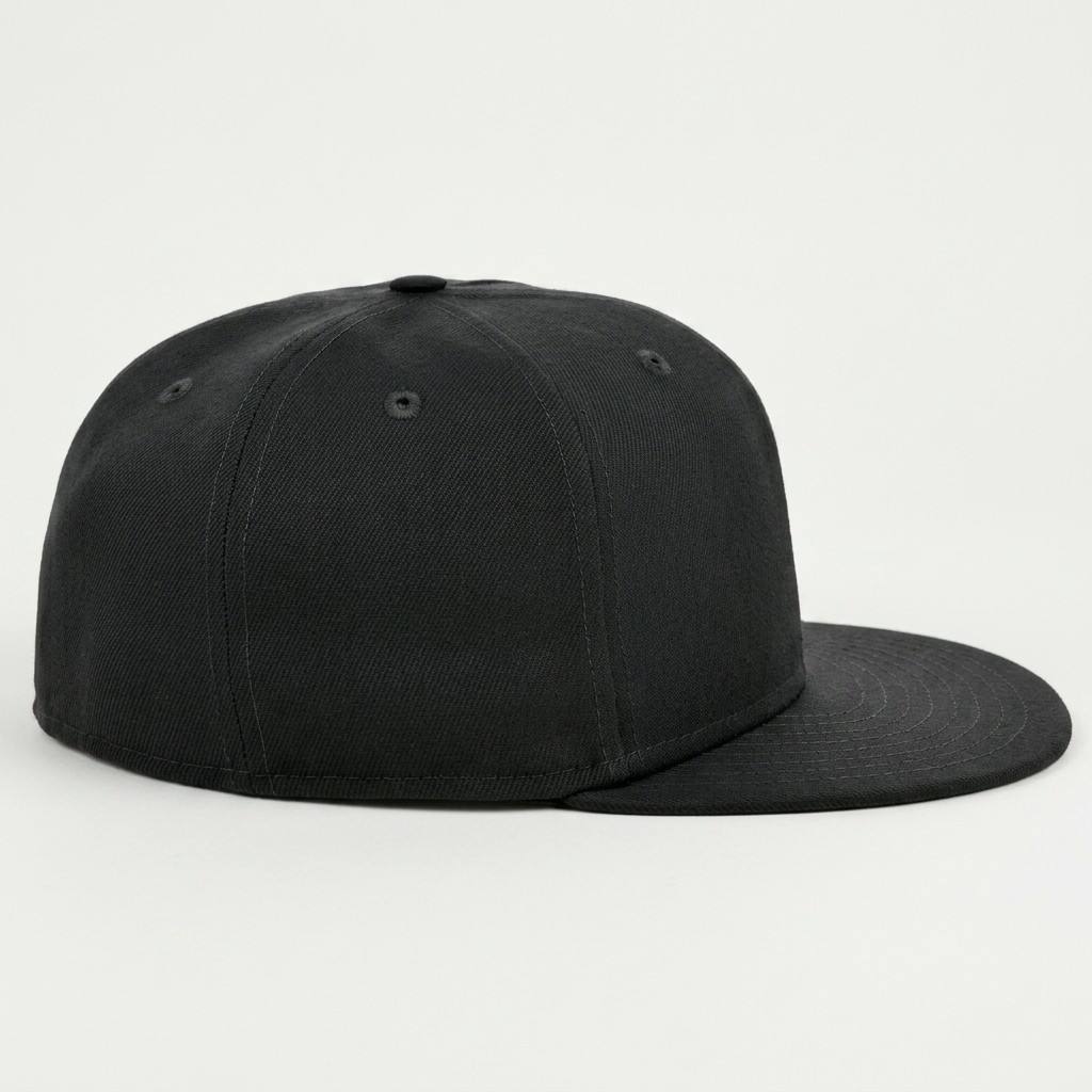 Manufacturer Wholesale Blank Plain Twill 6 Panel Flat Brim Fitted Snapback Hats Dark Grey Closed Back Unisex A Frame Baseball Caps