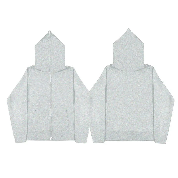 Custom Wholesale 100% Cotton Premium 3D Full Zip Up Hoodie Puff Print Full Face Hoodie