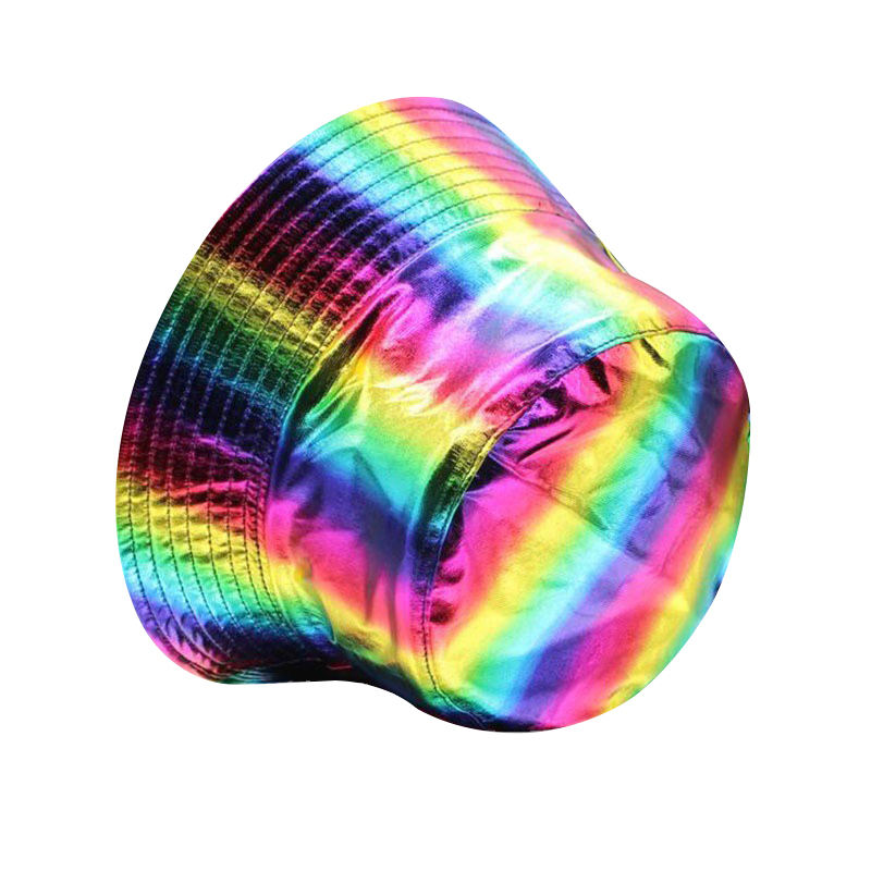 Wholesale Holographic Laser Bucket Hat for Women Men Festival Party Rave Streetwear Fashion Wear