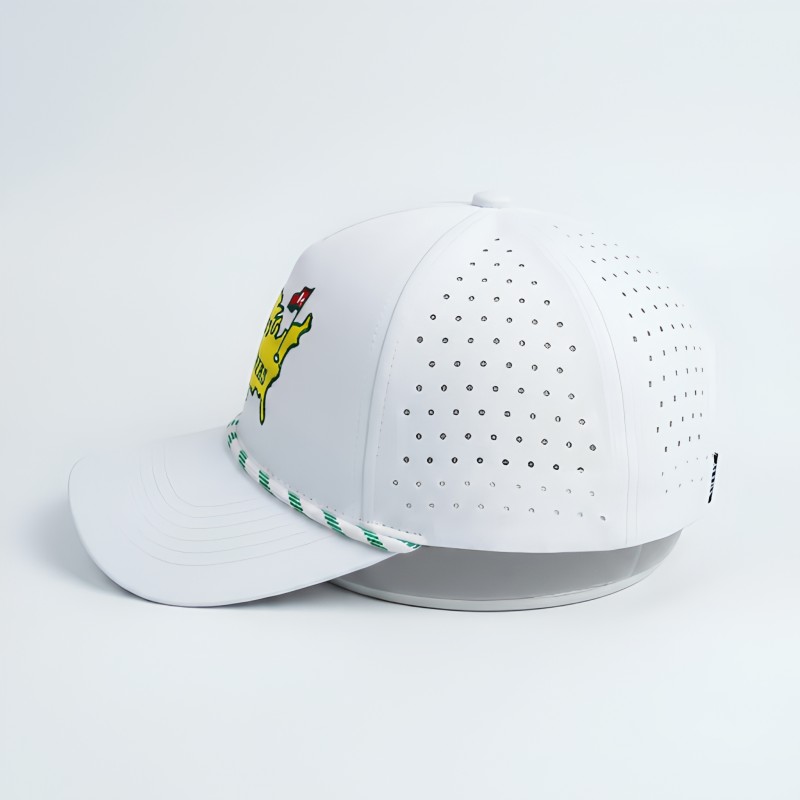 Factory ODM Waterproof Breathable Drilled Golf Rope Hats Custom Birdie Embroidery For Summer Golf Sun Protection