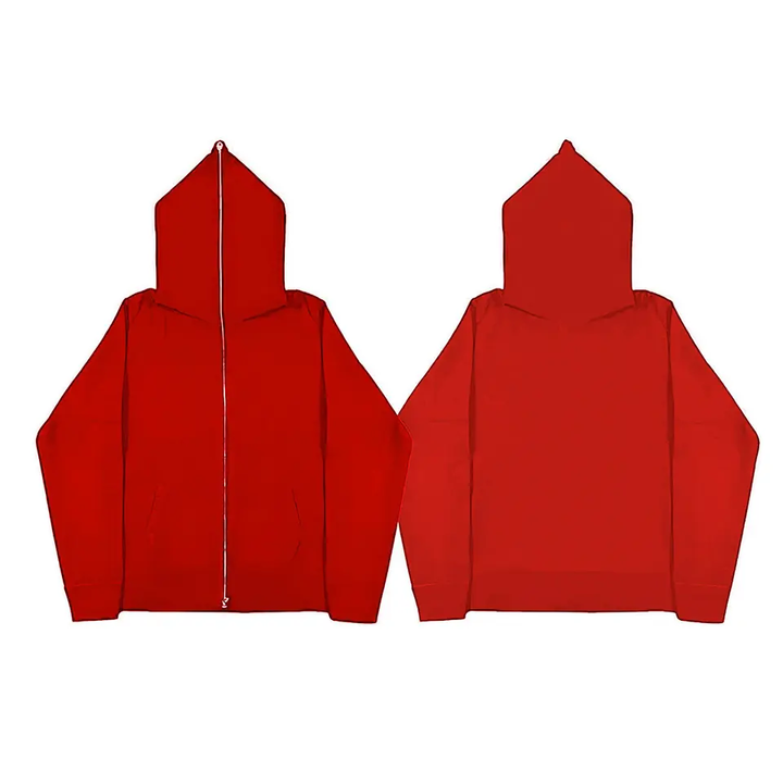 Custom Wholesale 100% Cotton Premium 3D Full Zip Up Hoodie Puff Print Full Face Hoodie