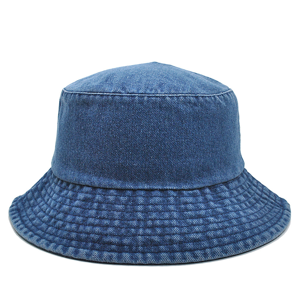 Wholesale Washed Denim Multi‑Color Bucket Hats Fisherman Sun Hats, Unisex Vintage Custom Logo Hats