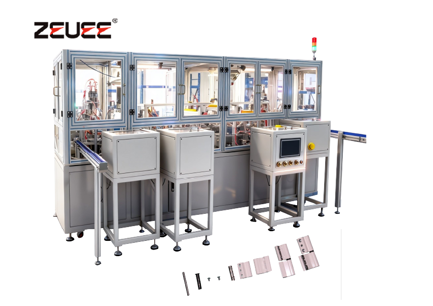 Two folded hinge automatic assembling machine