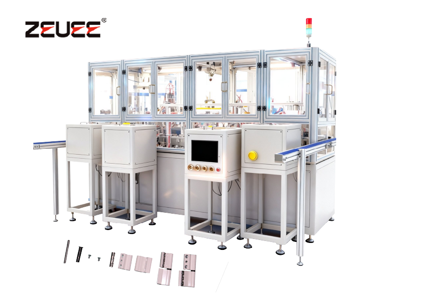Two folded hinge automatic assembling machine