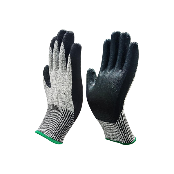 Smooth nitrile coated impact gloves