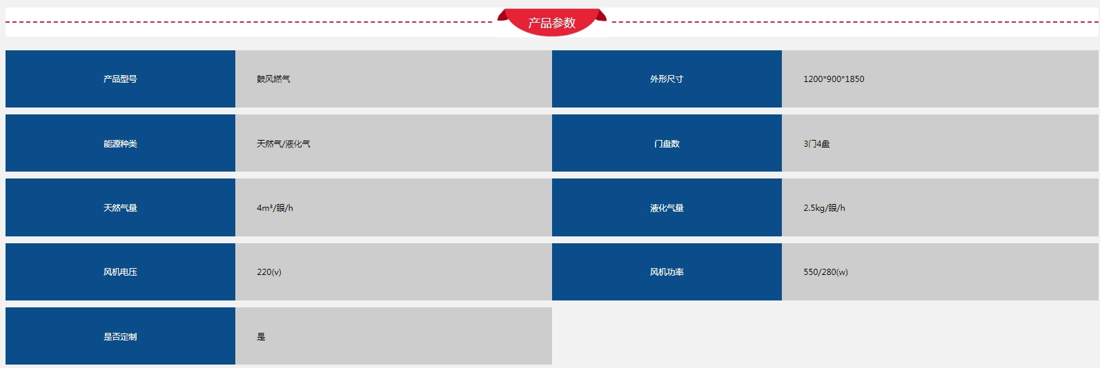 鼓风燃气二门海鲜蒸柜D款