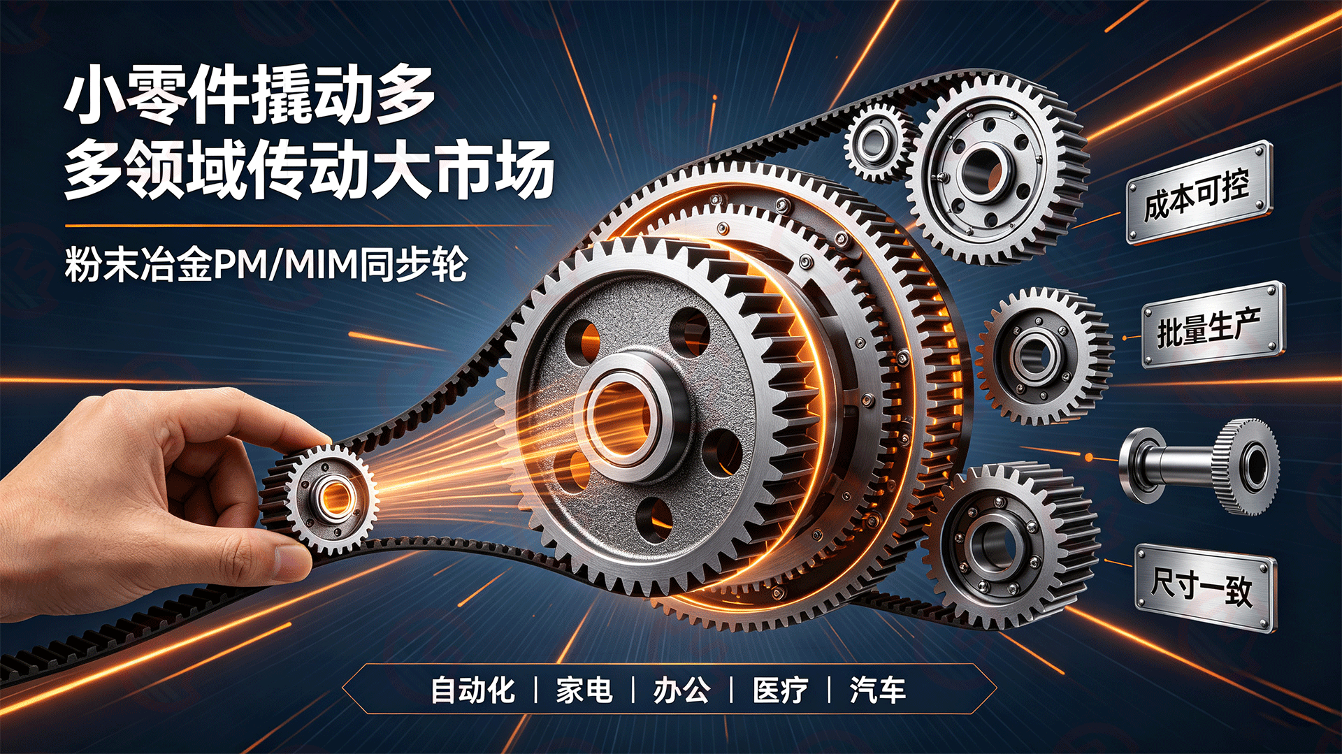 粉末冶金PM/MIM同步轮：小零件撬动多领域传动大市场