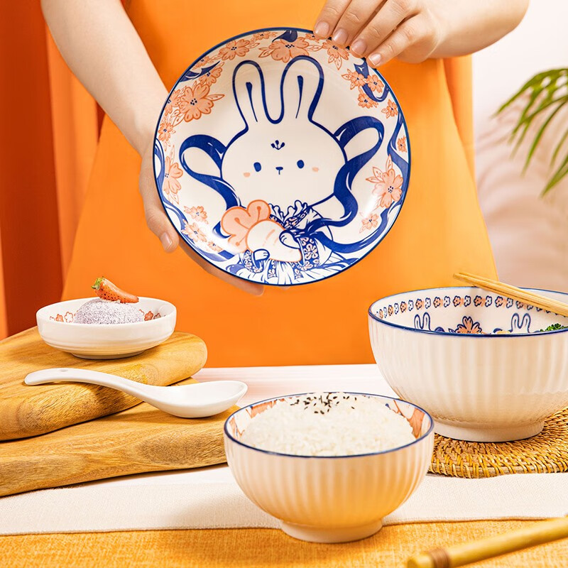 萝卜墩墩餐具6件套