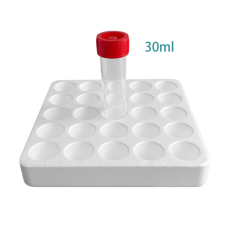 25 hole sampling tube foam tray