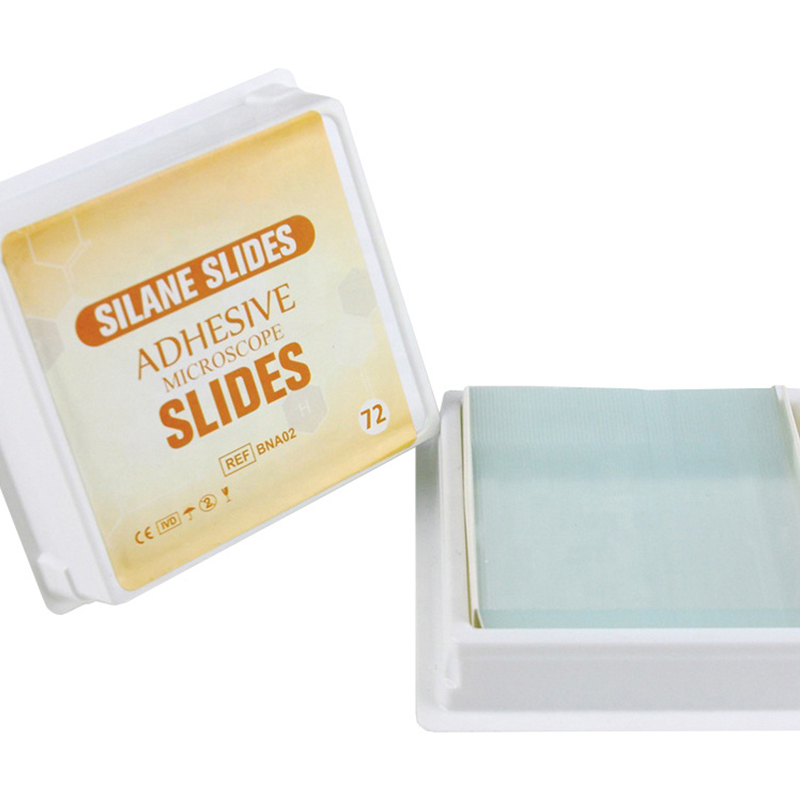 Adhesive glass slide