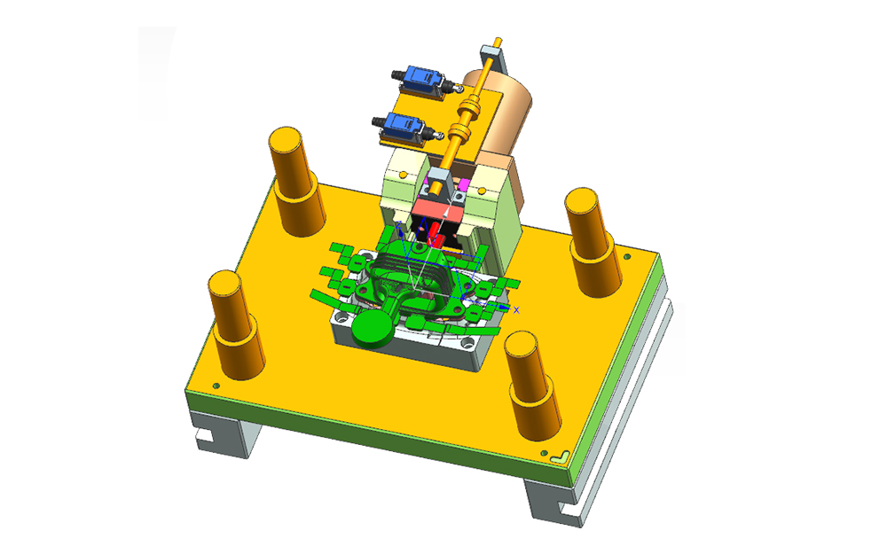 Trimming die for gearbox bearing housing