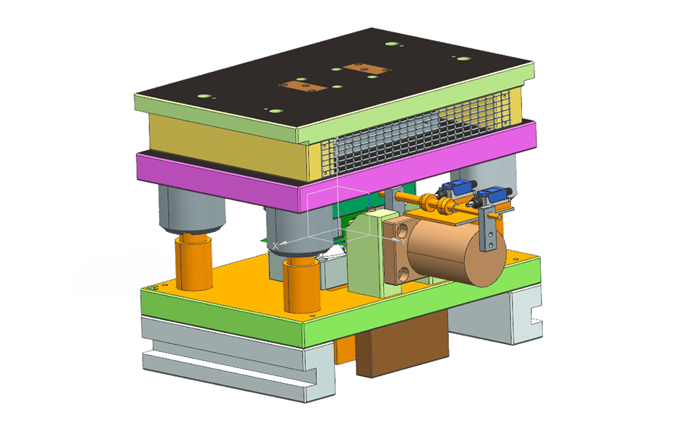 Trimming die for gearbox bearing housing