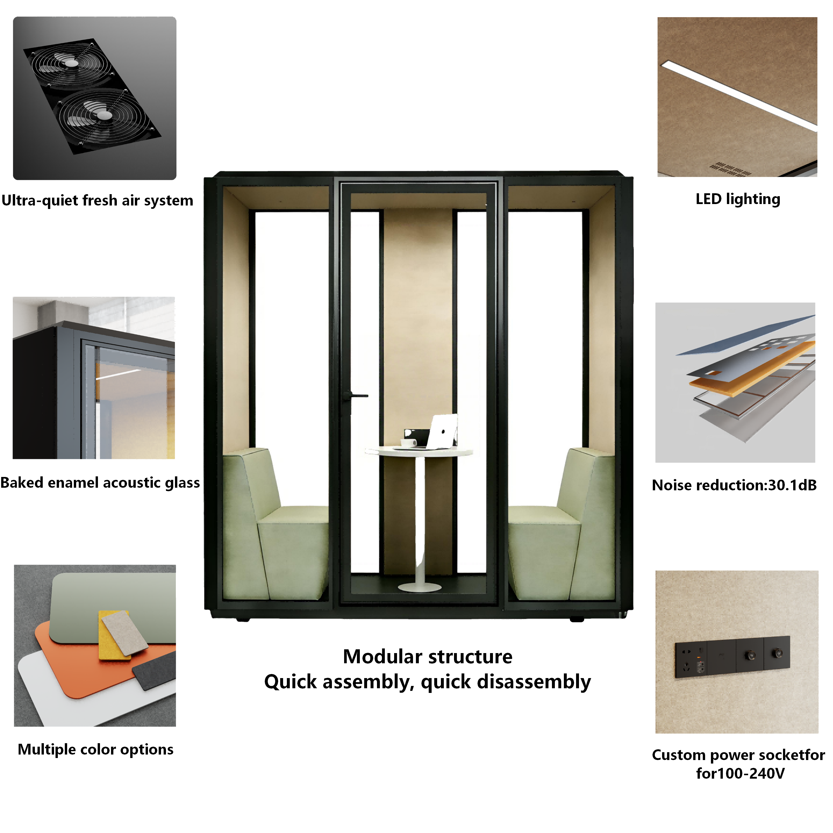 Office Pods 2-person cabins