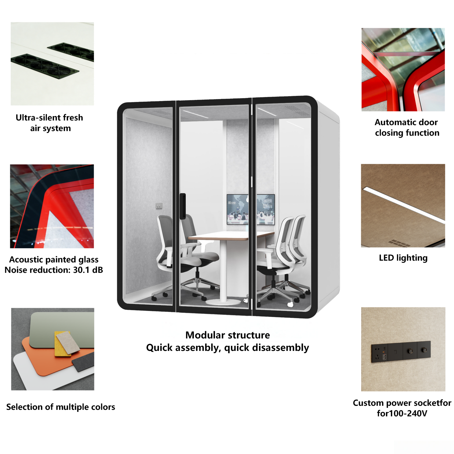 Office Pods 6-person cabins