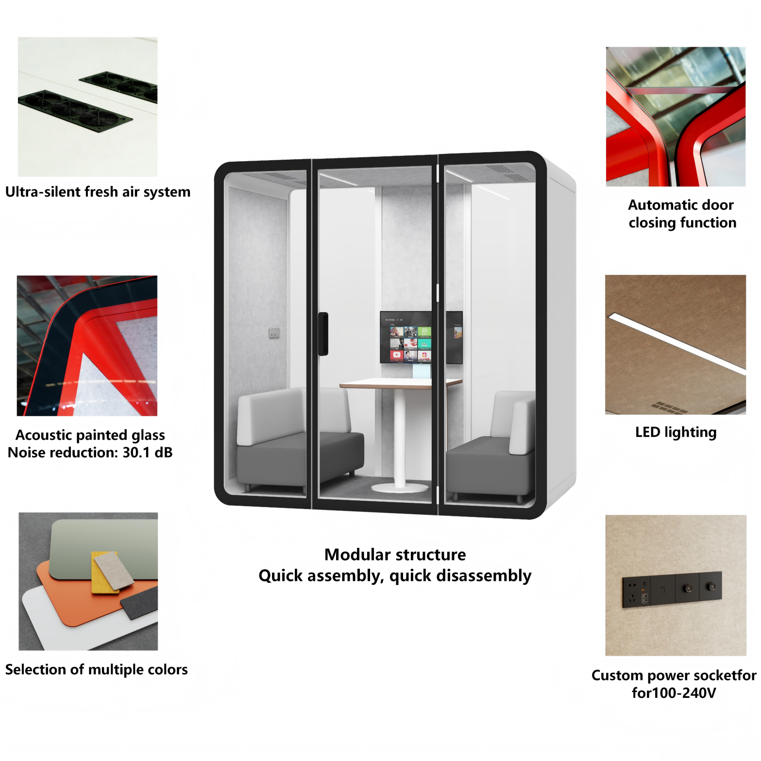 Office Pods 4-person cabins