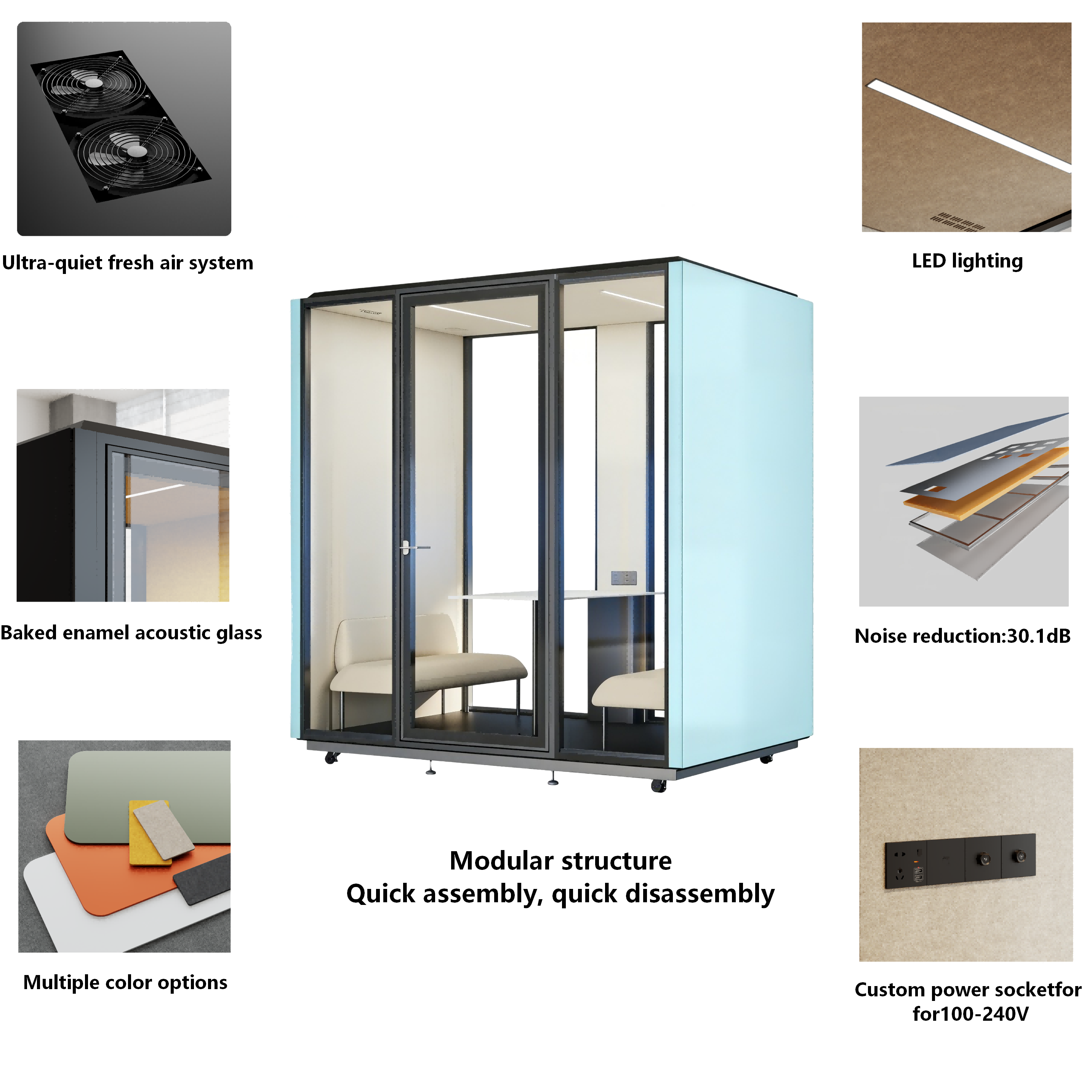 Office Pods 6-person cabins